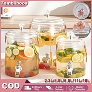 2.3L/3.8L/6.5L/11L/18L Japanese Style Cold Water Kettle With Faucet Water Dispenser, Transparent Air