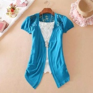 Bolero Rajut Biru Cardigan Rajut Biru