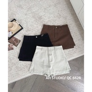 6628 Guangzhou pleated khaki jeans skirt