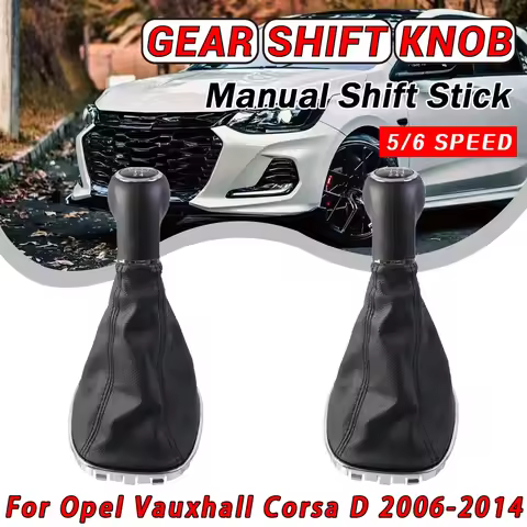 Factory Best Seller 5/6 Speed Gear Shift Knob Gaitor Boot Manual PU Leather & Plastic For Opel Vauxh