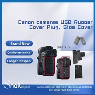 สำหรับ500D Canon200D 600D 6D 5D2 5D3 5D4กล้อง7Dยาง USBฝาครอบฝาครอบด้านข้าง