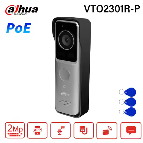 Dahua 2MP PoE Doorbell Camera HD Night Vision Video Intercom APP Remote unlock IP65 IP Villa Door St