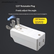 ULO Space Saving US Wall Plug Adapter 3 Outlet 125 Degree Rotatable Extender 1-4PCS for Home Office 