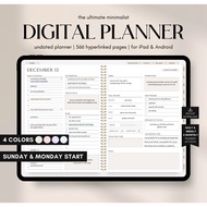 2026 Digital Planner, Undated iPad & Android Planner, GoodNotes Planner, Daily, Weekly, Monthly Plan