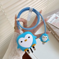 Cartoon Peugin For Samsung charger case for Samsung 25W 3Pin charger protection charger case