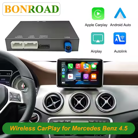 Bonroad Wireless CarPlay For Mercedes Benz Android Auto Mirror Link AirPlay Function Models A B C E 