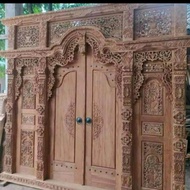 Pintu Gebyok Rumah / Pintu Kusen Gebyok Jati Tua 3 Dimensi