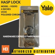 YALE V0095 CYLINDER DOOR HASP LOCK 4" US26