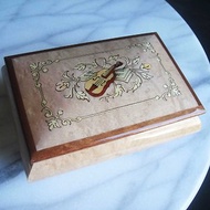 【老時光 OLD-TIME】早期二手義大利製鑲嵌拚木藝術音樂珠寶盒