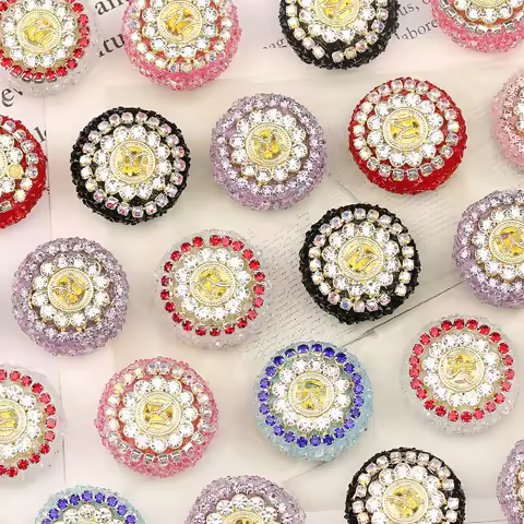 Cordial Design 20Pcs 22*22MM Acrylic Bead/Hand Made/Rhinestone Effect/Jewelry Findings & Components/