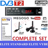 ELITE 1080P Digital Decoder Wifi Adapter UHF Antenna Indoor DVB T2 Full Set MYTV HD DVB-T2 HDTV YTub