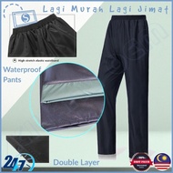 Waterproof Double Layer Durable Rain Outdoor Pant Seluar Kalis Air Tahan Hujan Riders Rain Coats Teb