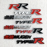 3D Metal Car Front Grille Emblem Type R Logo Decal for Honda CIVIC FD2 FD FA 5 Mugen TypeR Racing Ca