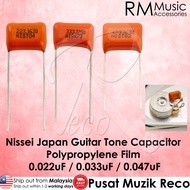 NISSEI Japan Guitar Tone Capacitor MPE Polypropylene Guitar Tone Cap | .022uF .033uF .047uF | Acc Gi