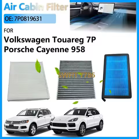 Auto For Volkswagen VW Touareg 7P MK2 3.0T Porsche Cayenne 958 3.0 4.8 Accessories Cabin Filter Air 