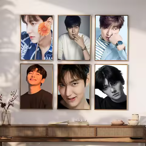 Lee Min Ho Whitepaper Poster Fancy Wall Sticker for Living Room Bar Decoration Decor Art Wall Sticke