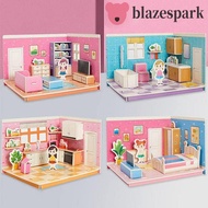 BLAZESPARK 3D Room Model Puzzle Toys, Cardboard Model Toys 3D Room Cardboard, 3D Stereo Puzzle Kitch
