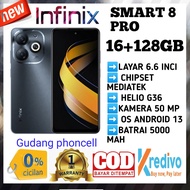 infinix smart 8 pro Ram 16+128 GB (pengganti smart 7 ) kamera 50 mp mediatek helio G36 (imei terdaft