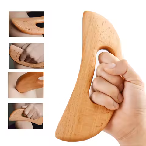 Carbonized wood gua sha Tools Anti Cellulite Massage Tool Wood Lymphatic Drainage Paddle Gua Sha Mas