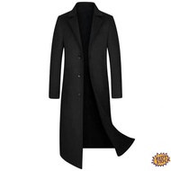 【High Quality】❀ Jaket Lelaki Quality Cotton Autumn and winter new solid color wool tweed double twee