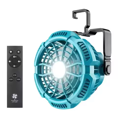 Portable Fan for Makita 18V Lithium-ion Battery Fan with 9W LED Work Light Personal Handheld Operate
