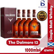 The Dalmore 12-Year-Old Sherry Cask Aged Scotch Whisky | 1L 4 bottles | Bring a box