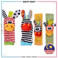 Eighty Eight Shop 4 x Newest Wrist Rattles Hands Foots finders Baby Infant Soft Toy Developmental by