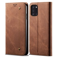 Galaxy A31 Case WindCase Retro Denim Leather Flip Wallet Stand Case Cover for Samsung Galaxy A31