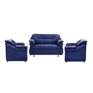 Sofa Kursi Tamu 211 Xena Blue Dark White Oscar - Fullset tanpa meja