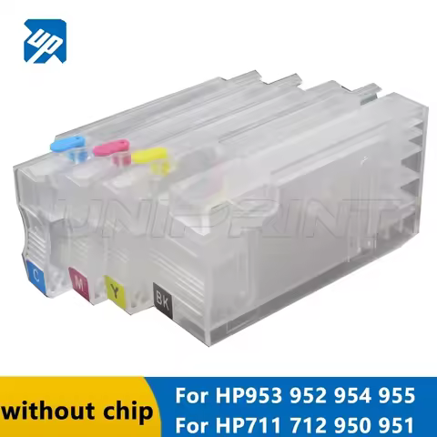 Refillable ink cartridge for HP 952 953 954 950 951 711 712 without chip for HP 8730 7730 7720 8710 