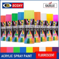 Bosny Fluorescent Spray Paint 9 colors - 1001 Red / 1002 Pink / 1003 Green / 1004 Blue / 1005 Yellow