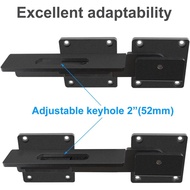 Metal Gate Latch, 4mm Heavy Duty Gate Lock Gate Hardware, 7 Inch, Black, Flip Design, for Outdoor Fe