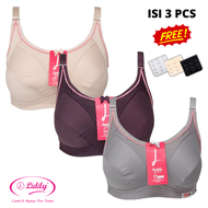Lidily - [ISI 3PCS] PAKET BUDLE HEMAT FREE PENGAIT BRA Bra Sport [ BH Tanpa Busa Tanpa Kawat ] Nyama