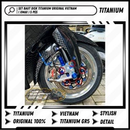 ( XMAX ) Titanium Disc Bolt Set Xmax GR5 Disc Plate VietnamOriginal | Silver Brown Light Blue Gold P