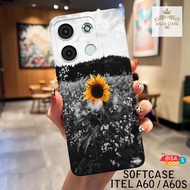 HP ITEL A60S Case - Rajacase - ITEL A60 Casing A60S/ - FLOWER case Motif - Cellphone protector - ITE
