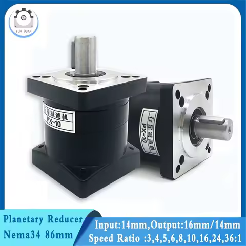 Nema34 Planetary Gearbox Reducer 86mm Ratio 3,5,8,10,16,36~216 Nema 34 Stepper Motor Speed Reducer P