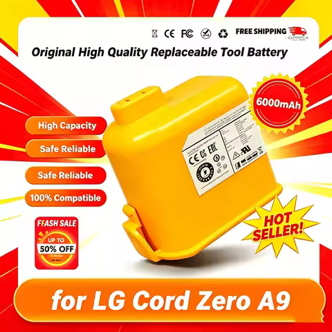 4000mAh / 6000mAh for LG CordZero A9/A9 Plus vacuum cleaner battery , original universal for home LG