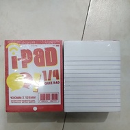 I-PAD 1/4 QUIZ PAD 100MM X 125MM 10RIMS