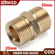 Promo Doubel Nepel Drat Luar Asli Kuningan Tebal- M22 to M22 Bahan Kuningan