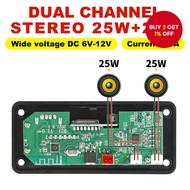 New Handsfree 50W Amplifier DIY MP3 Board DC 12V Bluetooth 50 USB FM AUX 35mm TF Radio Papan Pemanca