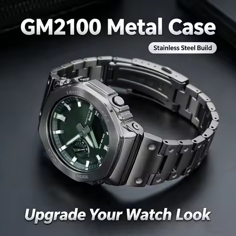 Upgraded Stainless Steel Case Bracelet Mod Kit For G-Shock 2100 Series G-Steel GM2100 GBM2100 Module