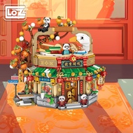 Loz Building Blocks Puzzle Assembly Peking Duck House Street View National Fashion Food Model