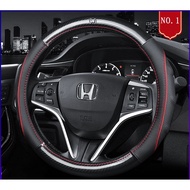 Car Steering Wheel Cover HONDA city car accessories Carbon Fiber Leather Accord BRV Civic City Fit J