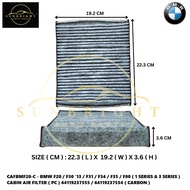 BMW F20 / F30 '13 / F31 / F34 / F35 / F80  CABIN AIR FILTER ( PC ) 64119237555 / 64119237554 ( CARBO