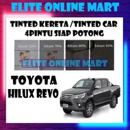 Toyota Hilux 2016-2023 4 Door Tinted UV 2PLY (Gelap 30% 50% 65% 80% 95%) Siap Potong / Car Tinted / 