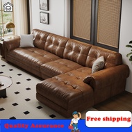 CG Genuine Leather Sofa Vintage Living Room Sofa