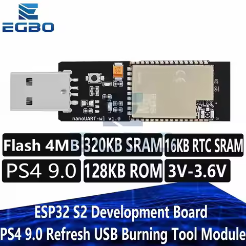ESP32 S2 Development Board for PS4 9.0 Refresh USB Burning Tool Module 4MB Flash ESP32-S2-W