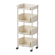 Kitchen Storage Rack Floor Multi-Layer Storage Rack Trolley Multi-Functional Fruit and Vegetable Basket Storage Rack