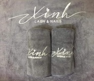 Combo 2 Khăn cao cấp Xám ghi Fiber trải giường (90x190) +trải gối (35x75)