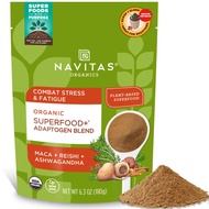 Navitas Organics Superfood+ Adaptogen Blend for Stress Support (Maca + Reishi + Ashwagandha), 6.3oz 